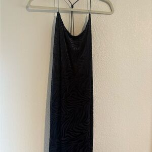 Wild Fable Elegant Black Zebra Print Dress